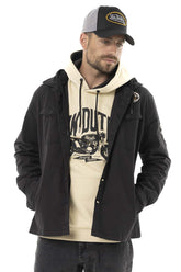 Surchemise à Capuche  Von dutch en Twill Noir